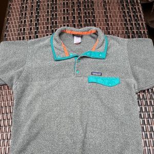 Patagonia Synchilla Size M Gray/Turquoise